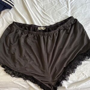 Free People Black Lace Trim Panties